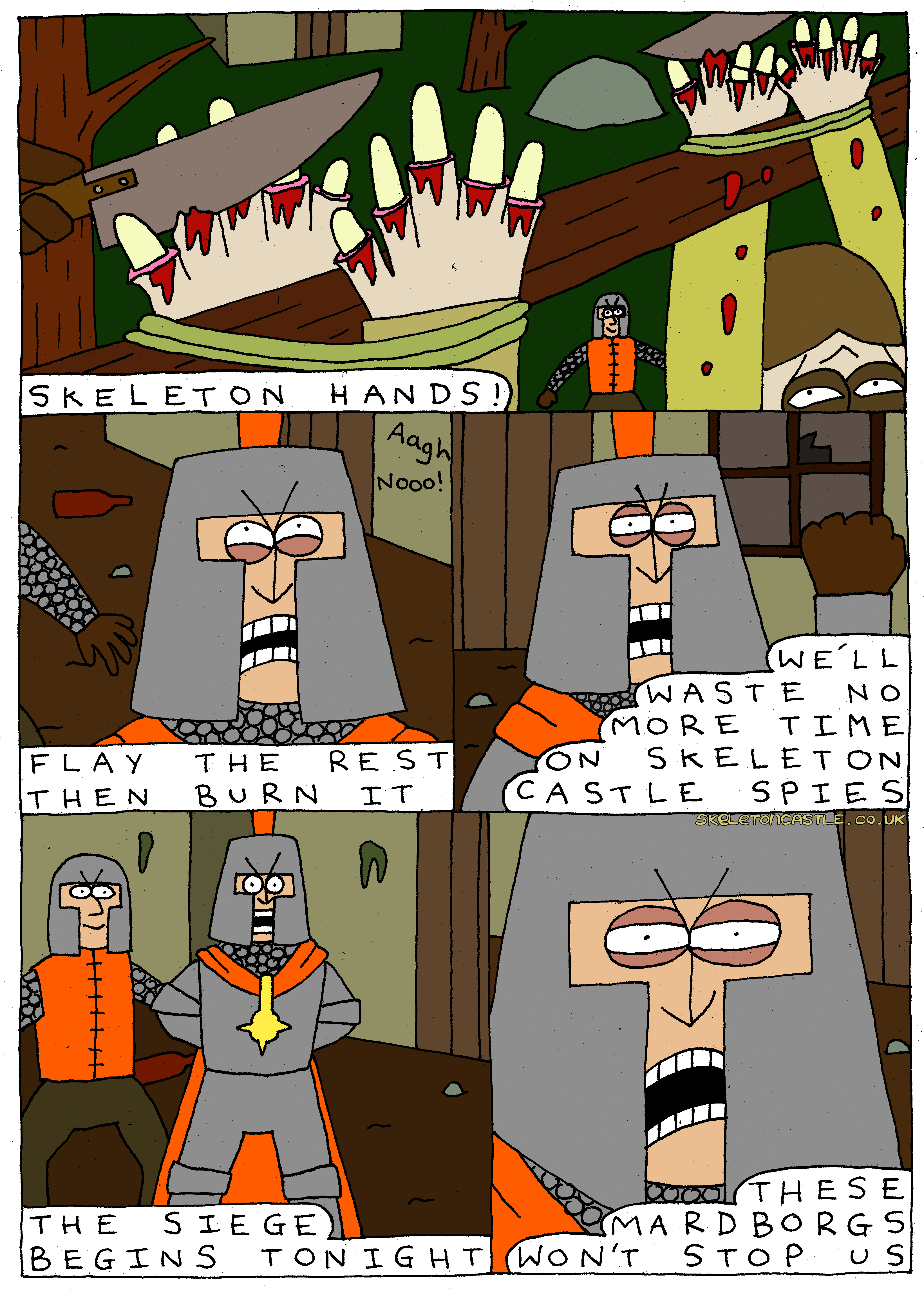 As their flesh parts from their bones he sees said bones and realises that the Bardmerg folk were skeletons all along