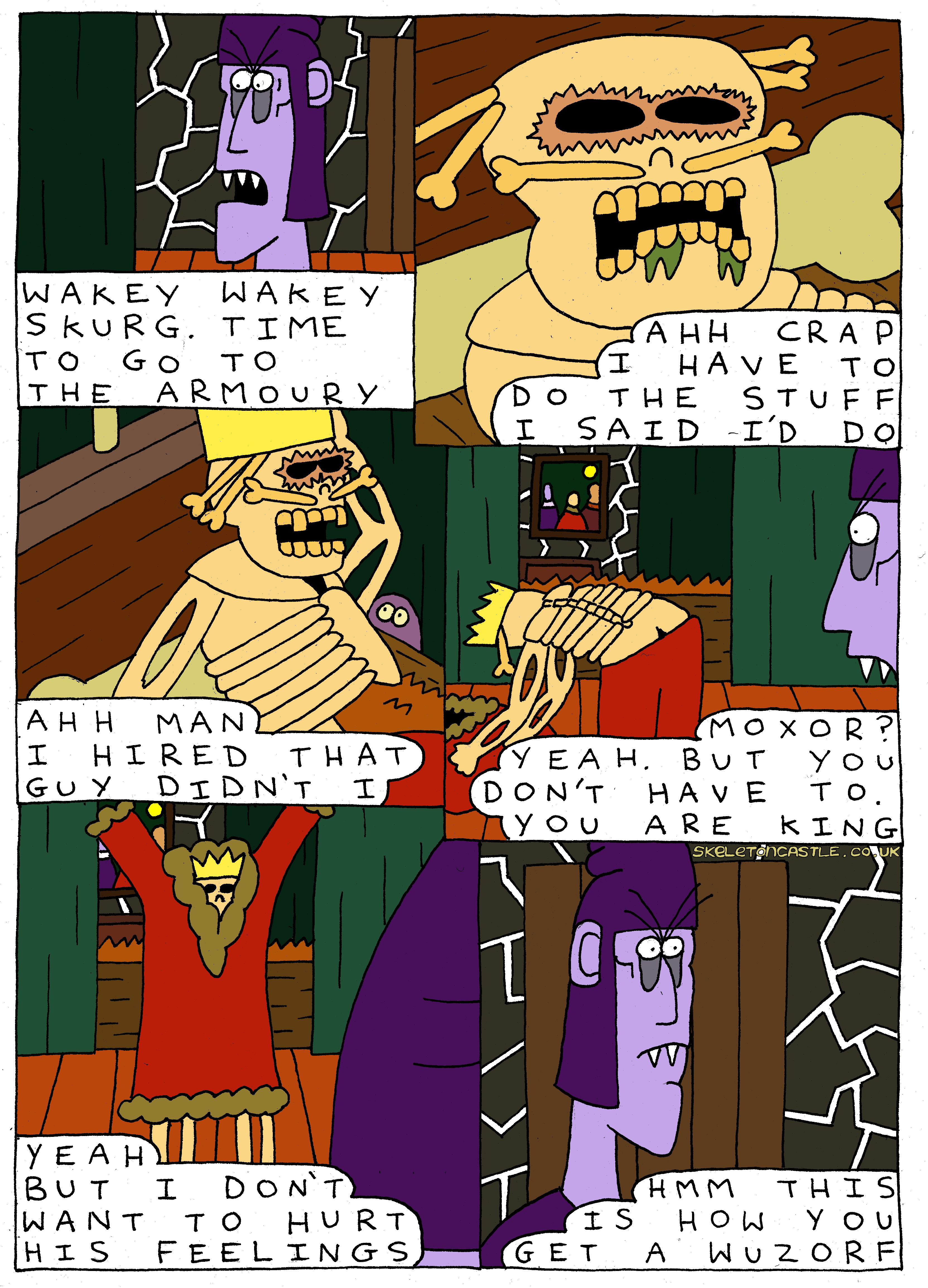 Skurgen wakes up in the morning with crusty eyes and is not ready to deal with his responsibilities.