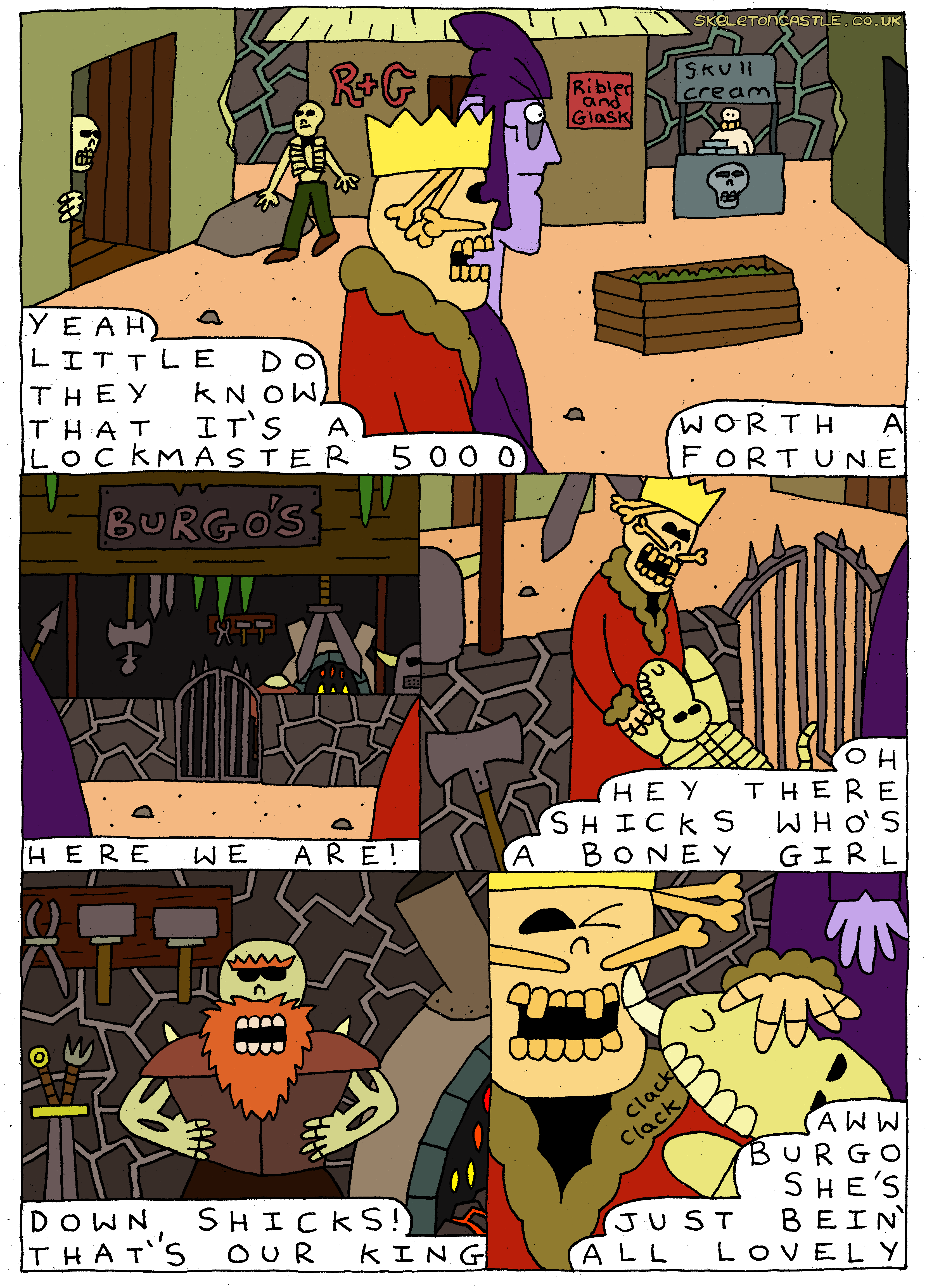 skurgen and zadgar visit Burgo the blacksmith