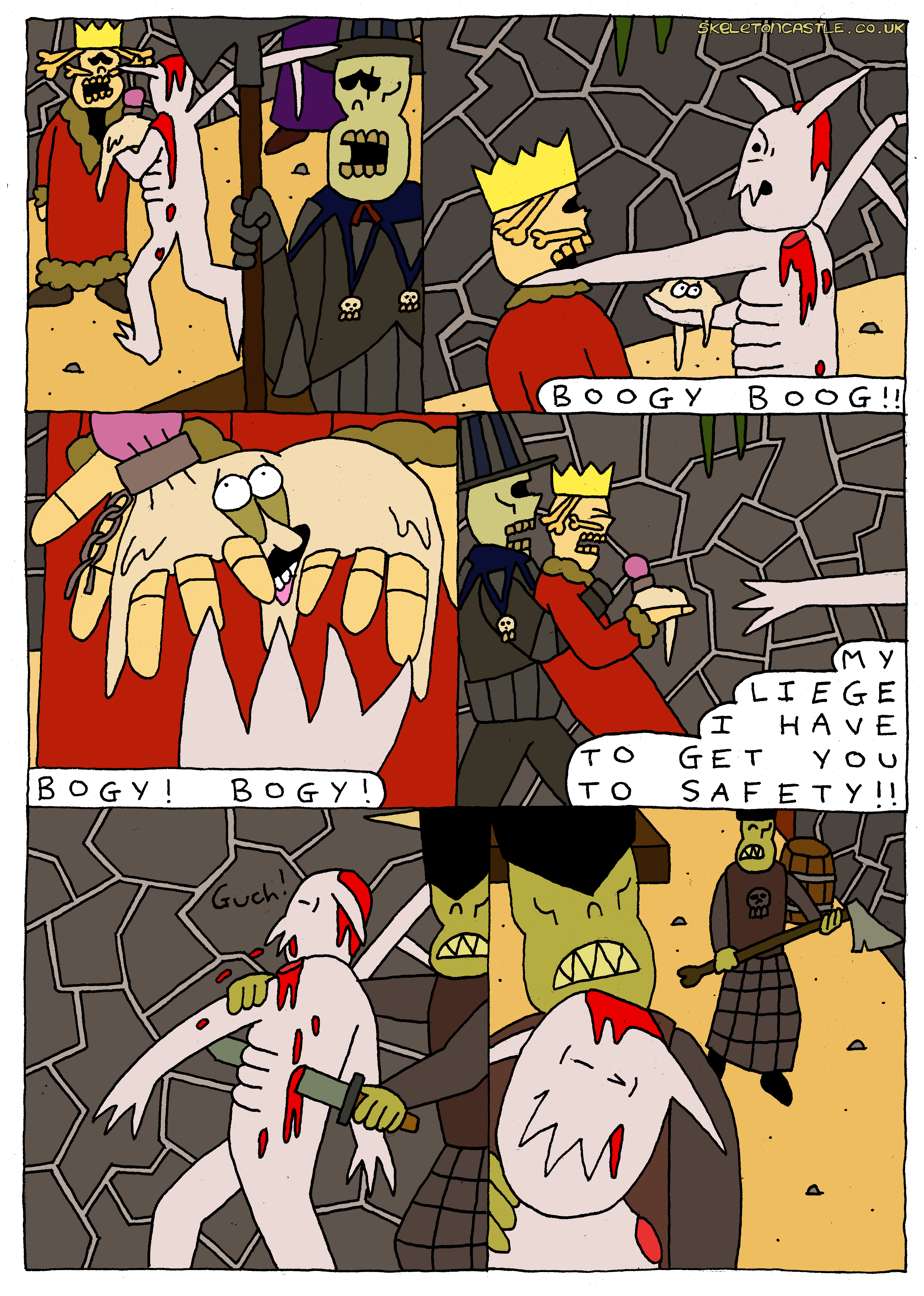 Moxor pulls skurgen away as Mardbog is slain