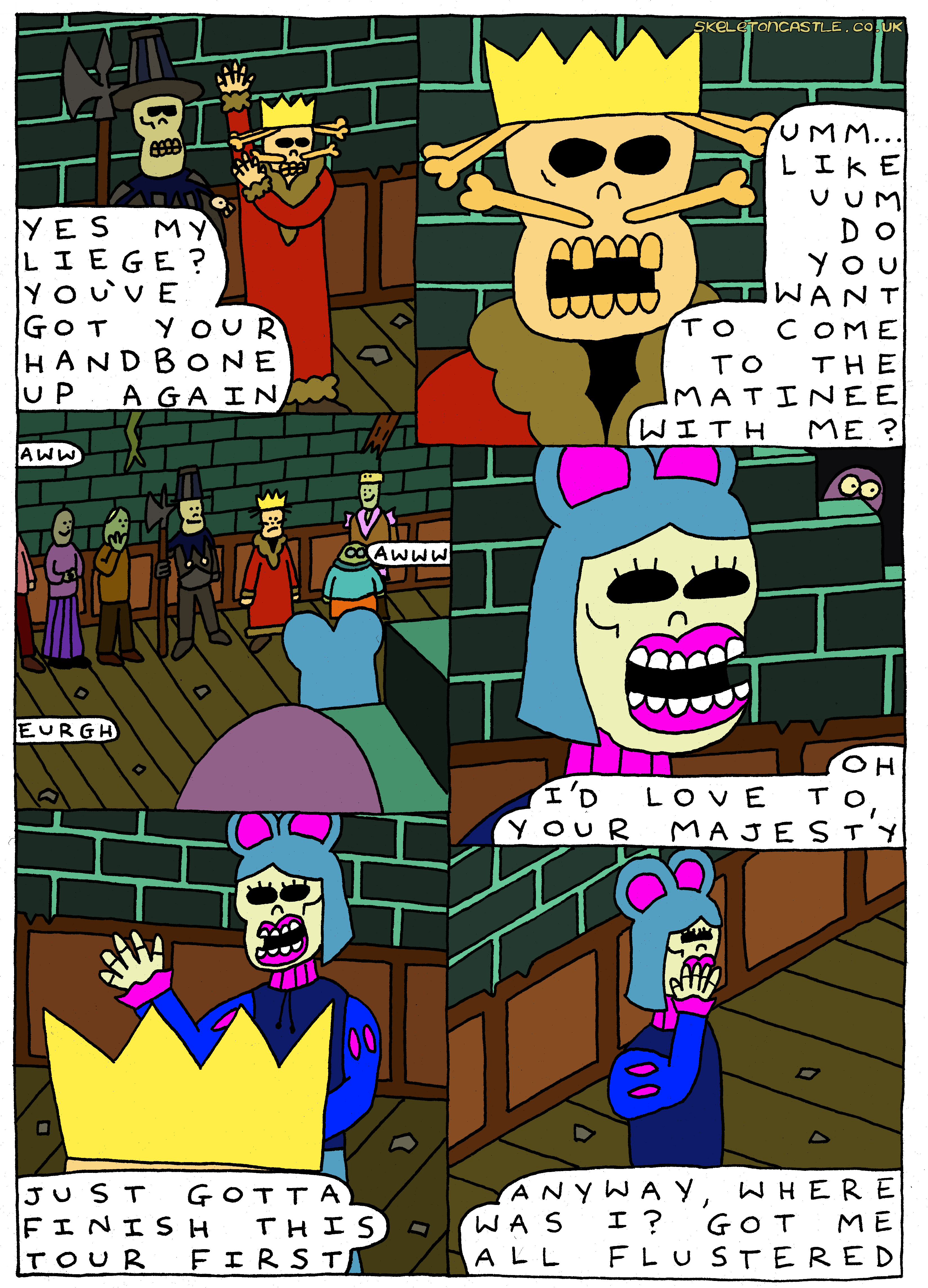 Skurgen invites Grugtilda to the matine