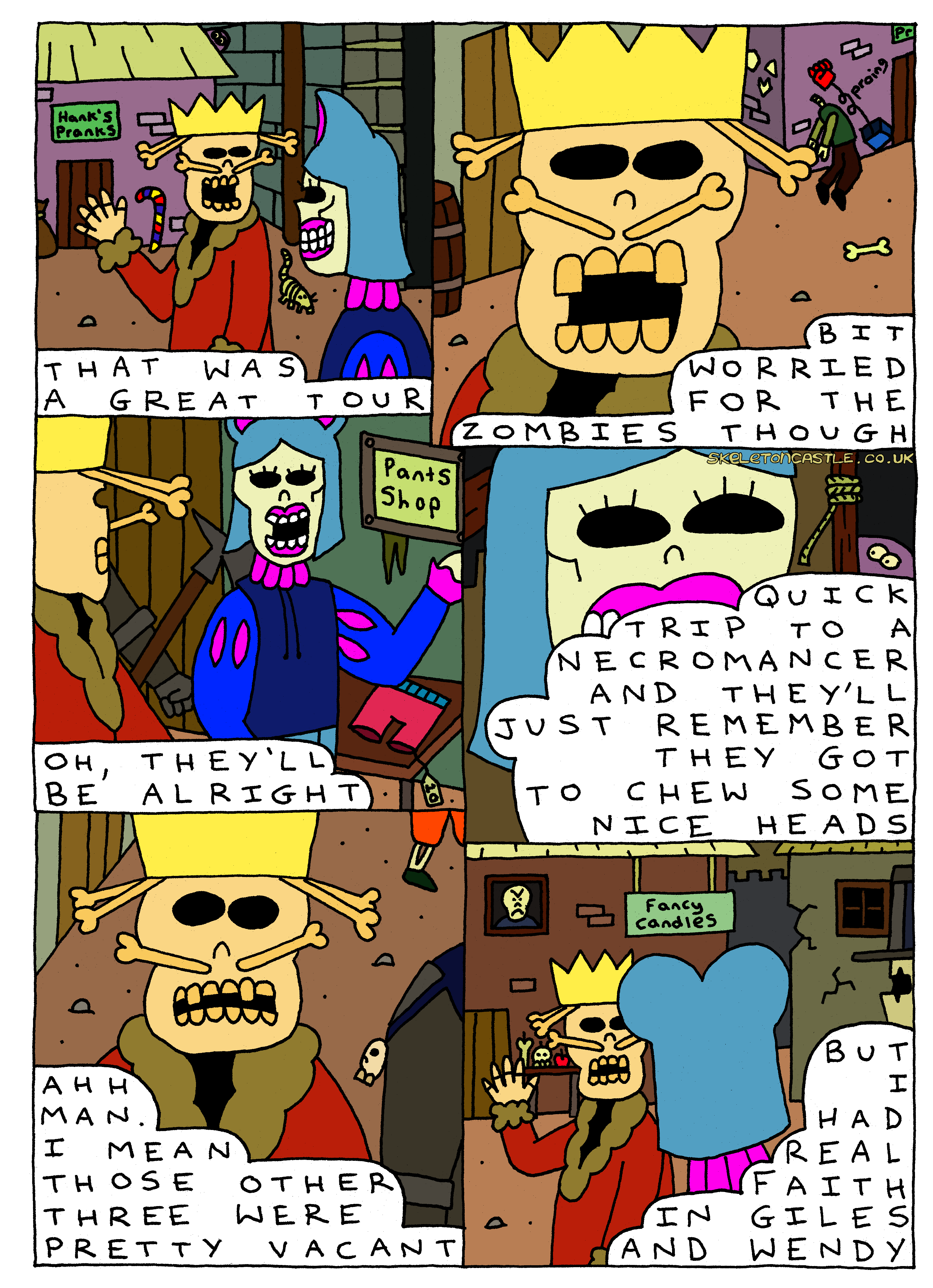 skurgen and grugtilda stroll the market