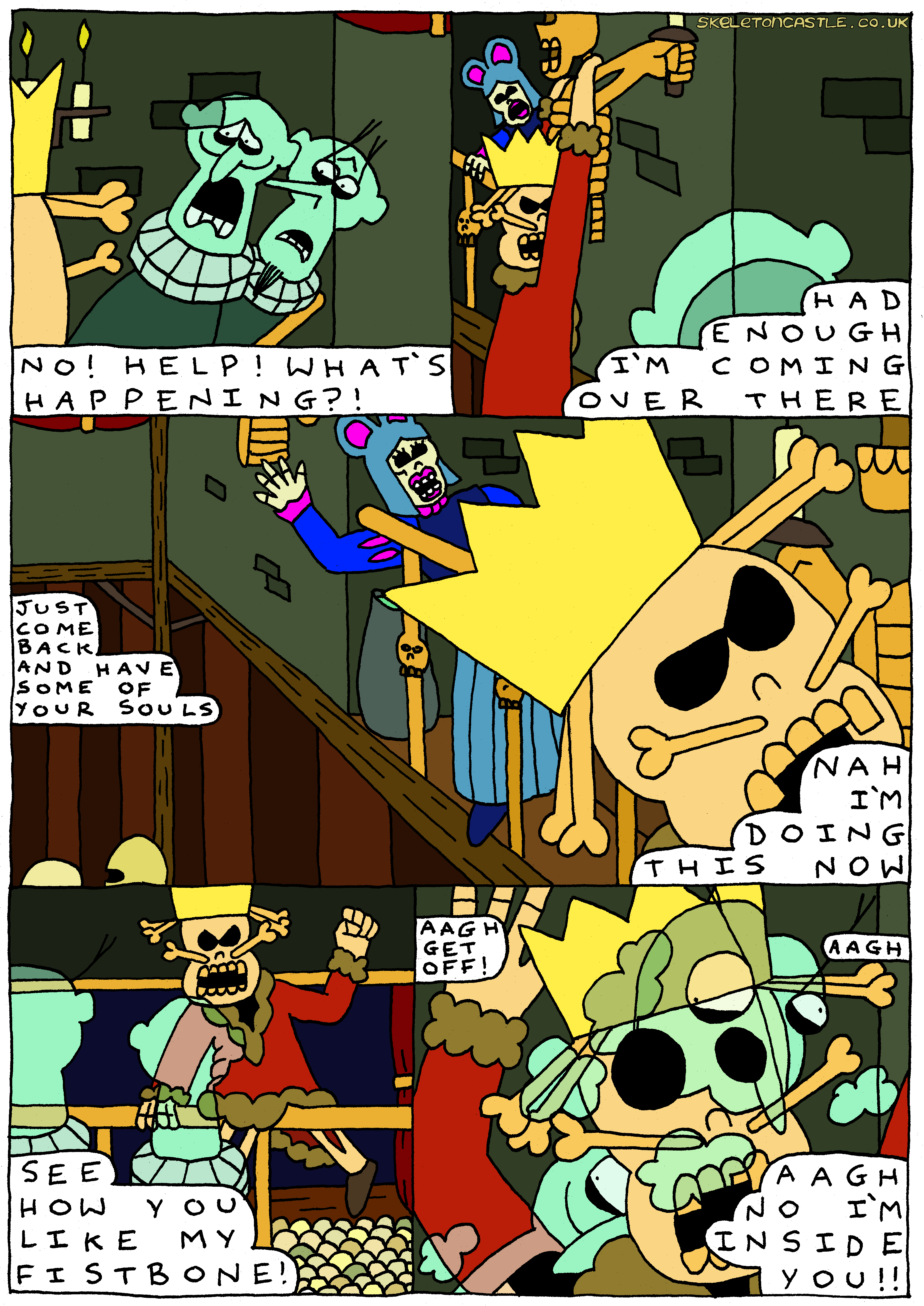farcical fistfight